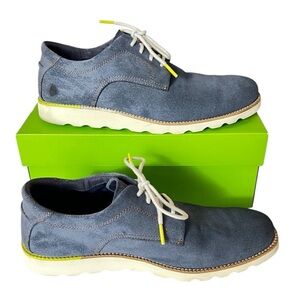 Cole Haan Nantucket Suede Blue Plain Toe Oxford Sz 8 M